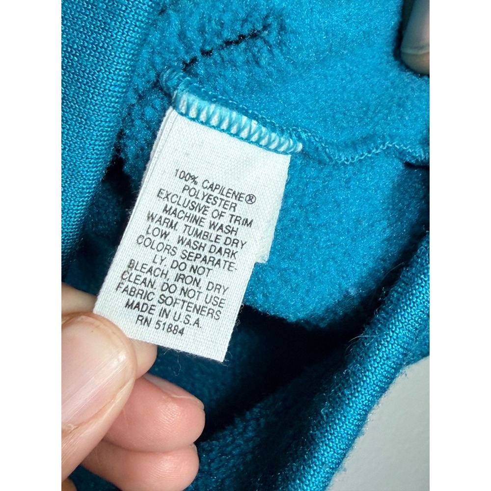 Patagonia Capilene Fleece Pullover Teal Purple 1/4 Zip Vintage 42461 F1 USA Med - Picture 4 of 9